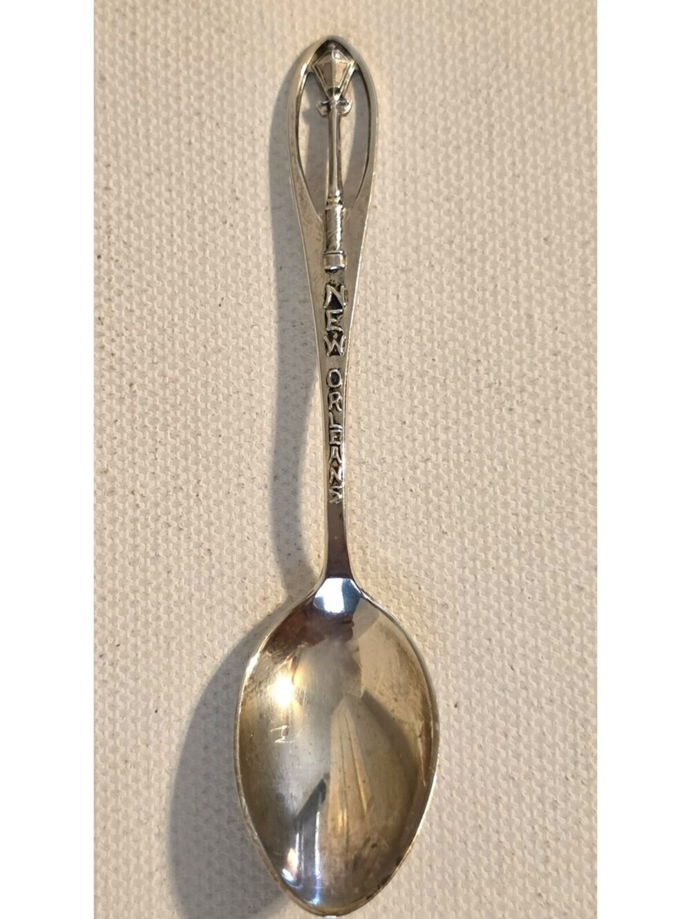 VTG Hemsley Sterling Silver New Orleans Souvenir Spoon French Quarter Gas Lamp